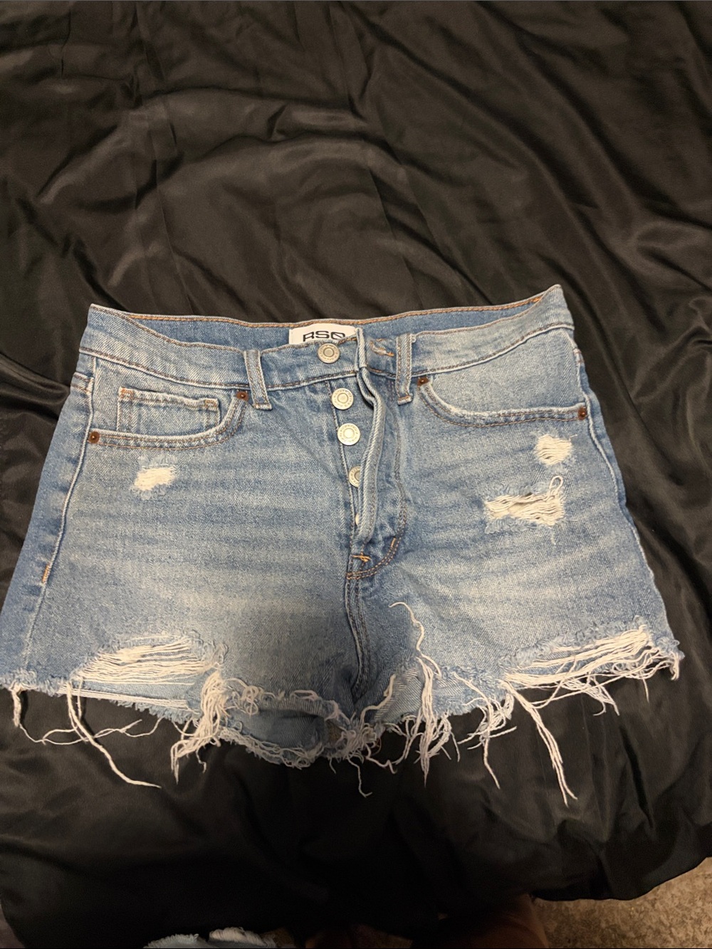 RSQ Light Wash Distressed Denim Cutoff Shorts
